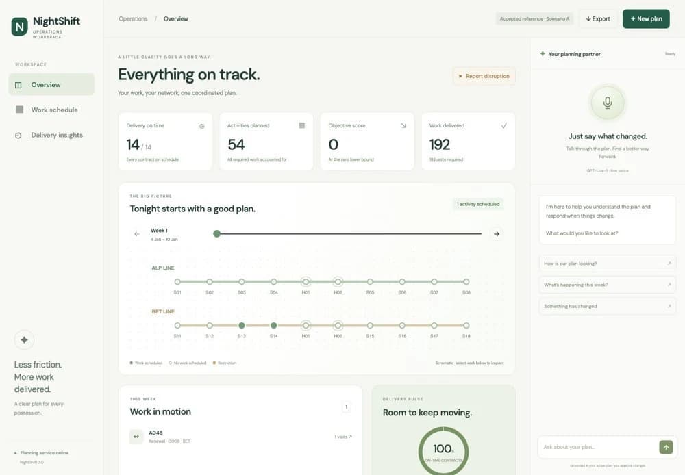 NightShift — product screen 1.