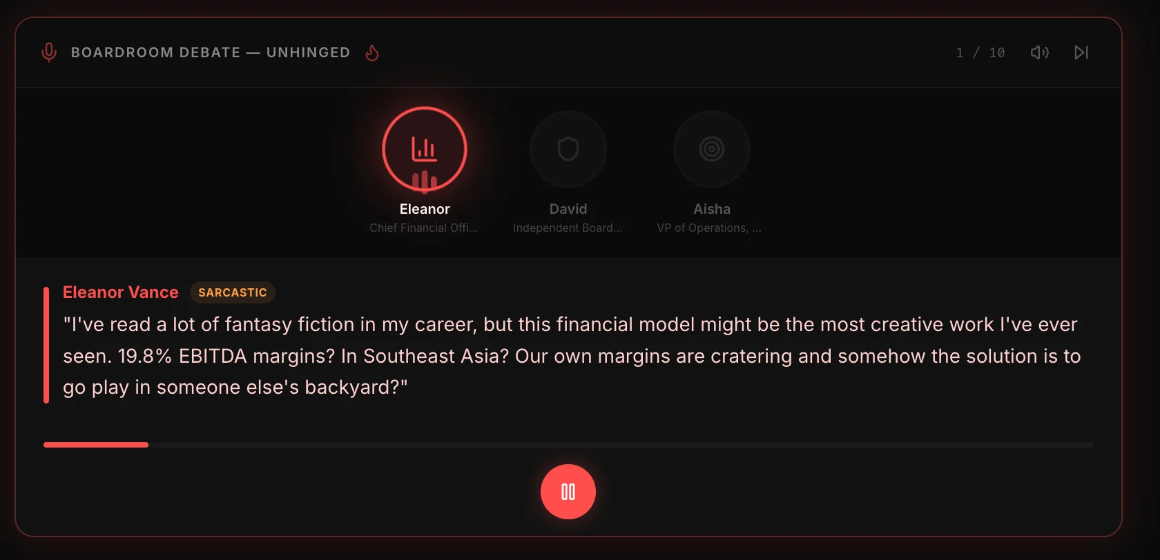 The War Room — product screen 5.