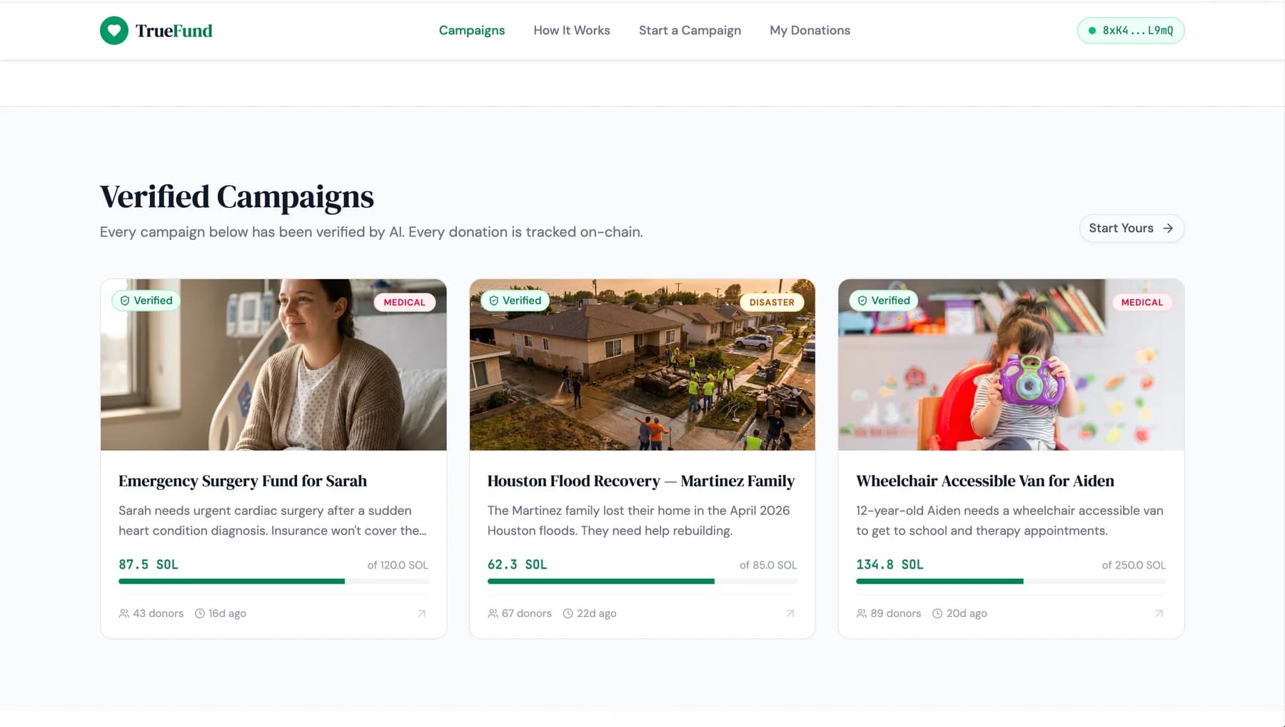TrueFund — product screen 2.